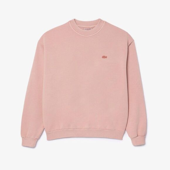 Lacoste Mens Natural Dyed Loose Fit Sweatshirt / Pink